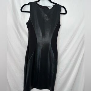 Bar III Black Faux Leather Mini Dress